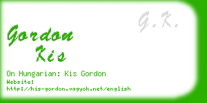 gordon kis business card